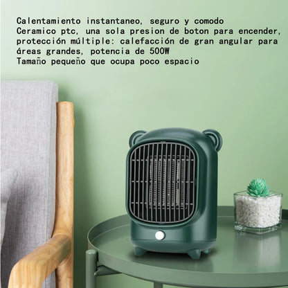 ATWFS Electric Heater for Home Desktop 500W/220V Small PTC Heater Fast Heat Room Heater Warmer Heating Silent Electric Heater