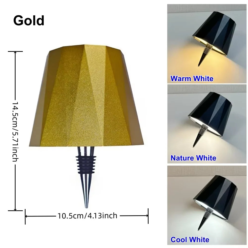 AITHEA Wireless LED Wine Bottle Light Rechargeable Vases Table Lamp Touch Switch Night Light for Cafe Bar Club Restaurant Decor