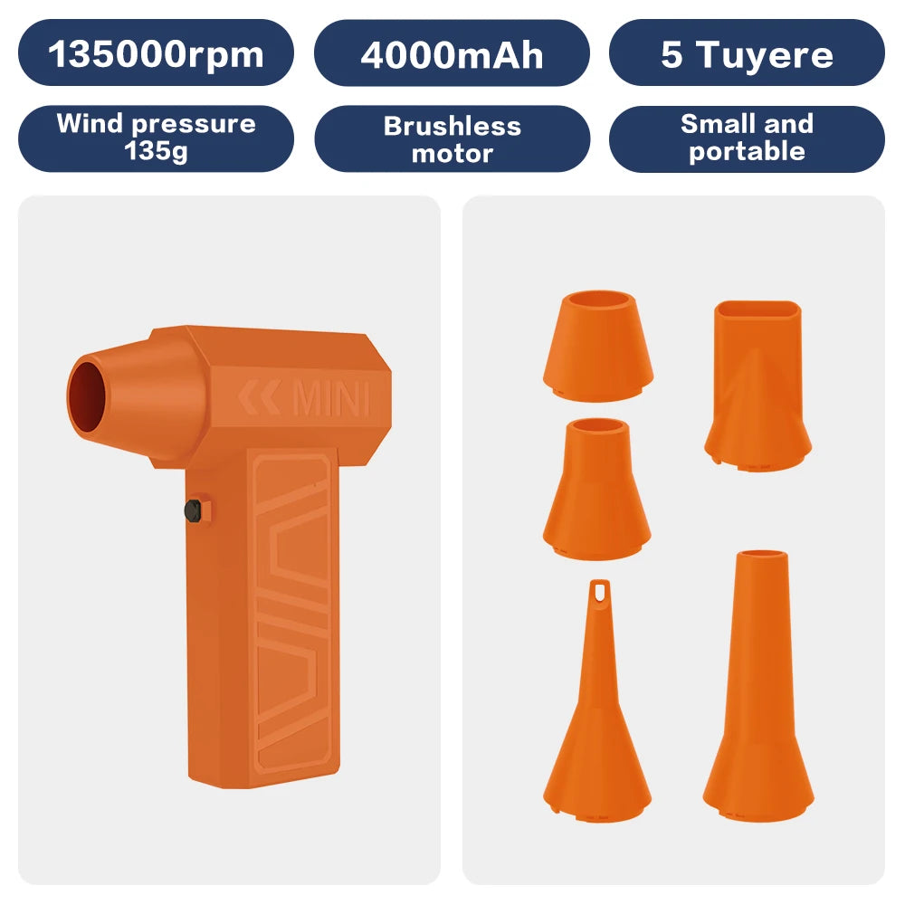 Purilite Select 200000RPM Turbo Jet Blower – Powerful Air Blower &amp; Vacuum Dust Cleaner with Type-C Charging