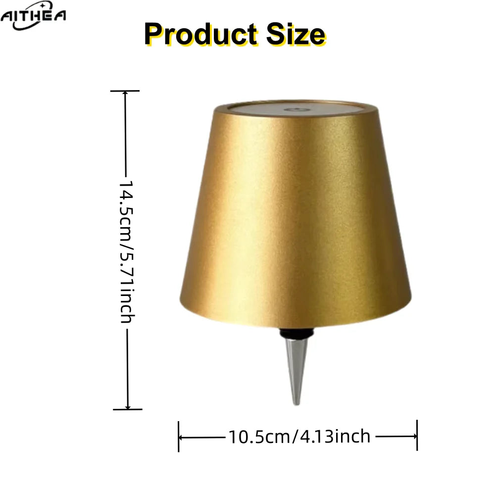 AITHEA Wireless LED Wine Bottle Light Rechargeable Vases Table Lamp Touch Switch Night Light for Cafe Bar Club Restaurant Decor