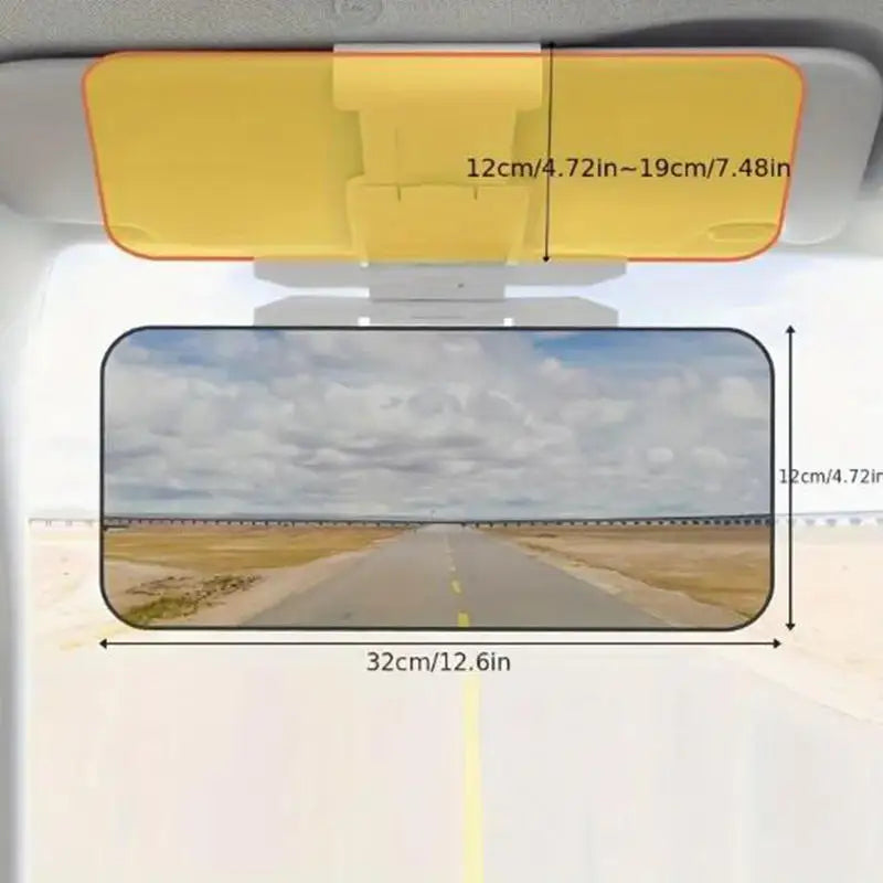 Purilite Select Anti-Glare Car Sun Visor Extender, Rotatable Anti-UV Driving Visor Clip for Day and Night Vision Protection - PuriLite