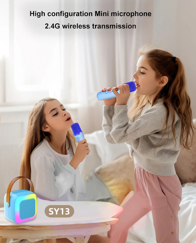 Purilite Select – Home Karaoke Machine Portable Bluetooth 5.3 PA Powerful Bass Speaker System with 2 Wireless Microphones