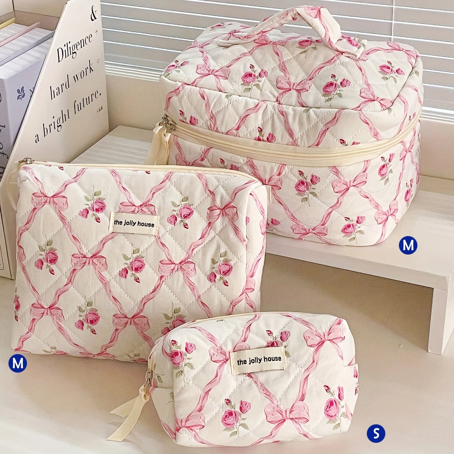 Purilite Select Quilted Cotton Makeup Bag