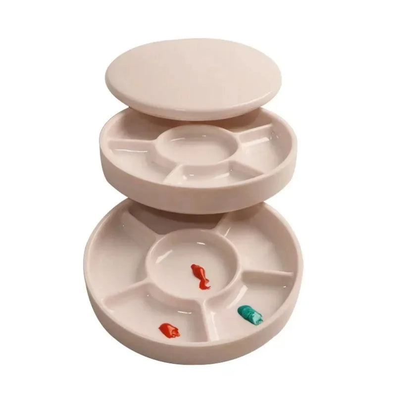 Purilite Select Imitation Porcelain Round Paint Palette with Lid
