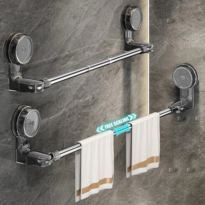 Purilite Select Retractable Suction Cup Towel Rack – Wall Mounted No-Drill Stainless Steel Towel Bar with Strong Hold for Bathroom & Kitchen Storage - PuriLite