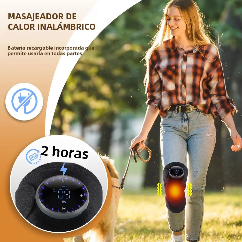 Purilite Select HeatPulse™ 5-Gear Electric Knee & Joint Massager – Intelligent Warm Compress & Vibration Therapy for Knees, Shoulders, and Neck
