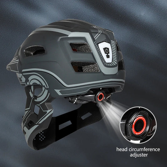 🛡️ Kids Full-Face Detachable Safety Helmet with Rear Light