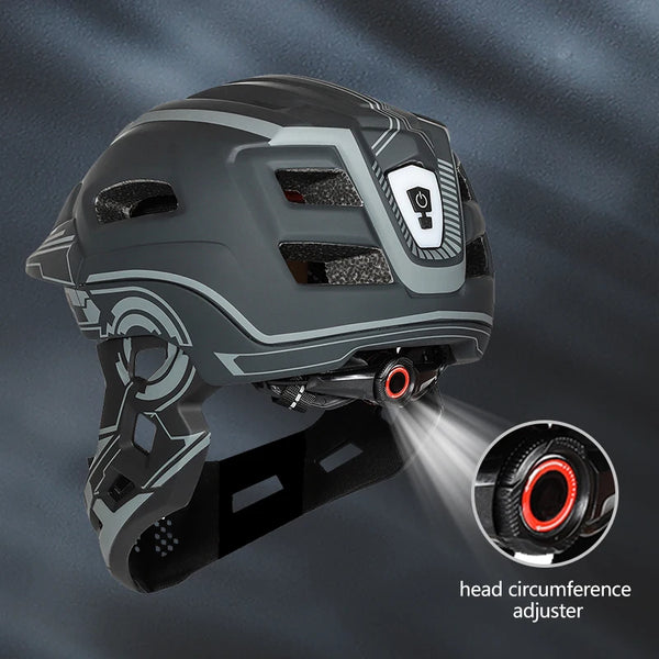 🛡️ Kids Full-Face Detachable Safety Helmet with Rear Light - PuriLite
