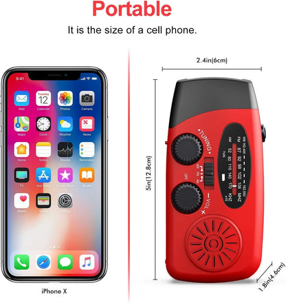 Purilite Select Portable Multifunctional Hand Crank Dynamo Solar Powered Weather Radio