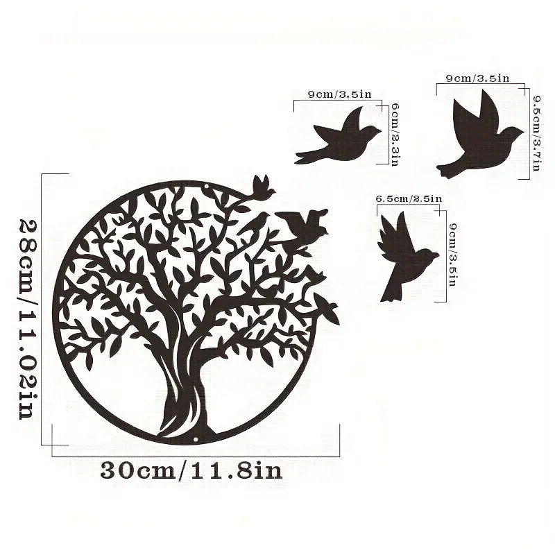 Purilite Select™ Metal Crafts Wall Art Tree of Life Outdoor Courtyard Decoration
