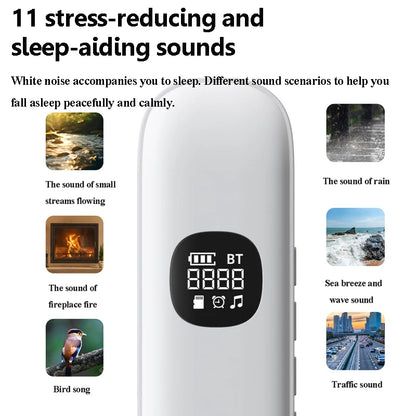 Purilite Select Bone Conduction Pillow Speaker – Under-Pillow White Noise Machine – Ultra-Slim Soundbar with LED Display, TF MP3 Player & Timer for Deep Sleeping