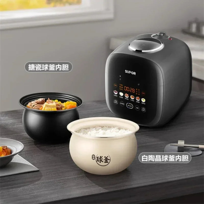 220V Electric Pressure Cooker 2.3L Capacity Double Inner Liner Quick Cooking Mini Rice Cooker for 2-3 People طنجرة الضغط  압력밥솥 - PuriLite