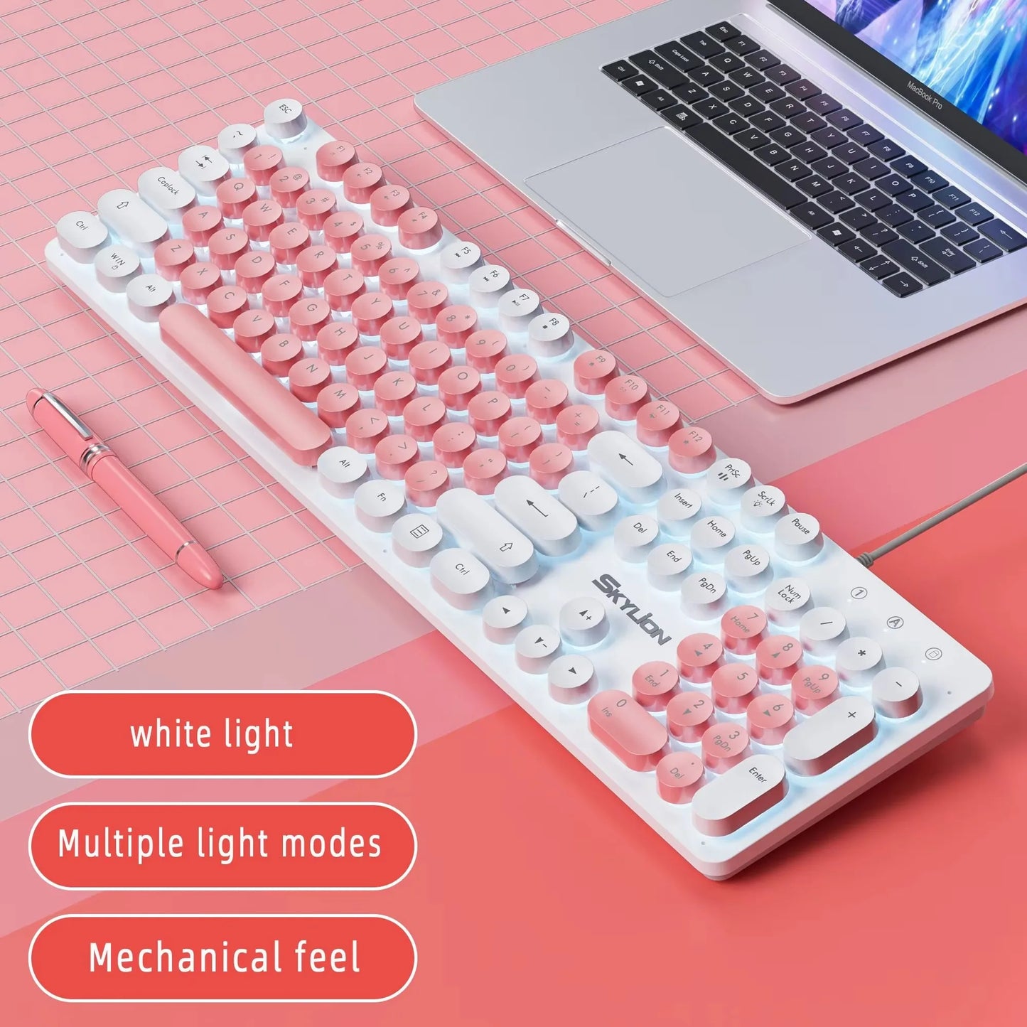 Purilite Select H300 104-Key Wired Membrane Keyboard