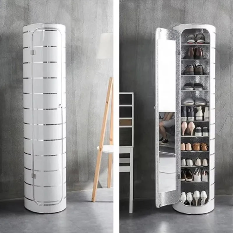 Purilite Select Rotating Shoe Cabinet 360° Modern Shoe Rack Organizer – Space Saving Revolving Storage Unit for Living Room Bedroom and Entryway - PuriLite