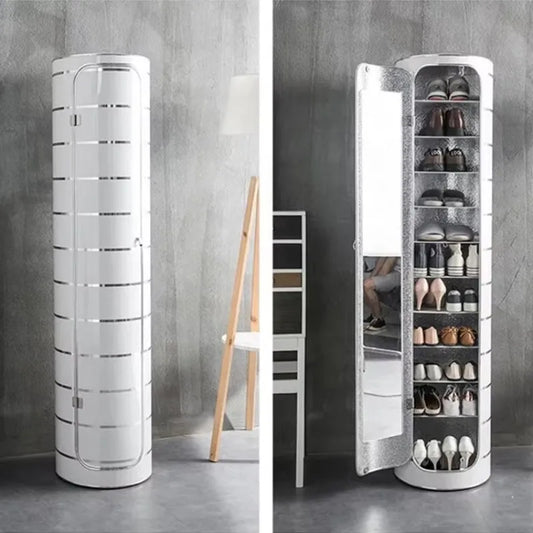 Purilite Select Rotating Shoe Cabinet 360° Modern Shoe Rack Organizer – Space Saving Revolving Storage Unit for Living Room Bedroom and Entryway - PuriLite