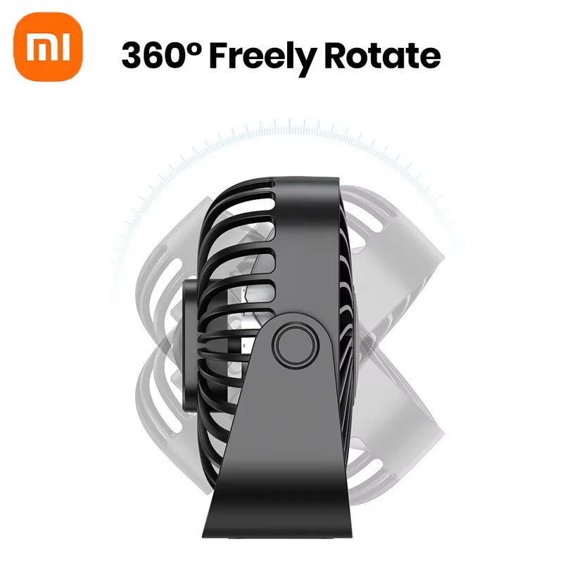 Purilite Select – USB Mini Desk Fan with 360° Rotation &amp; 3-Speed Cooling
