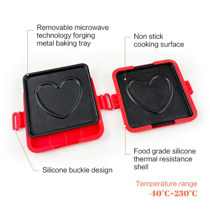 Microwave Sandwich Maker Microwave Toaster with Adjustable Silicone Strap Removable Non-Stick Microwave Grilled Cheese Maker - PuriLite