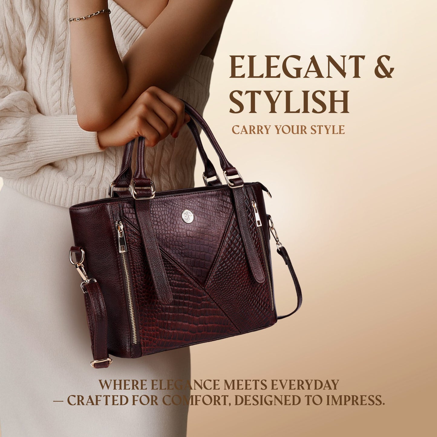 Hammonds WB3008BR Women’s Bag | Stylish Women’s Handbag | Casual & Formal Use Women’s Bag - PuriLite