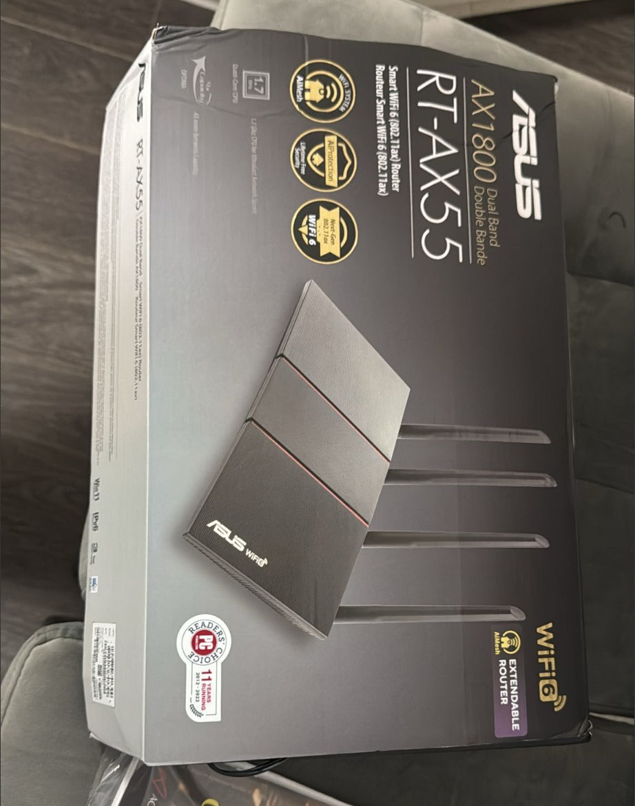 ASUS RT-AX55 AX1800 Dual Band WiFi 6 Router (Open Box) - PuriLite