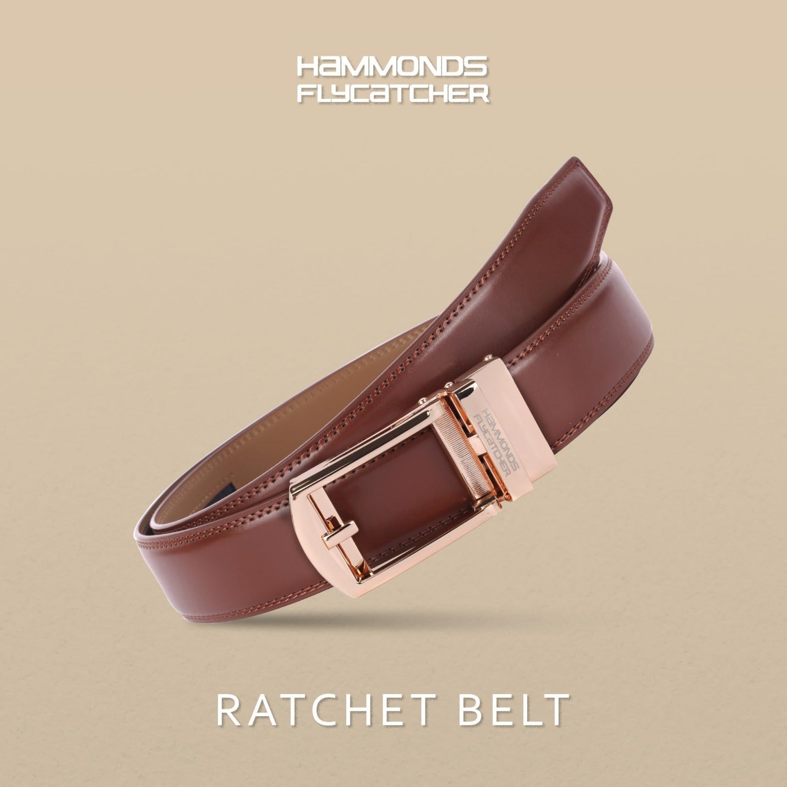 Hammonds Fly Catcher Pure Cow Leather Men’s Belt – Adjustable Formal & Casual Wear (Model BL8012, Brown) - PuriLite