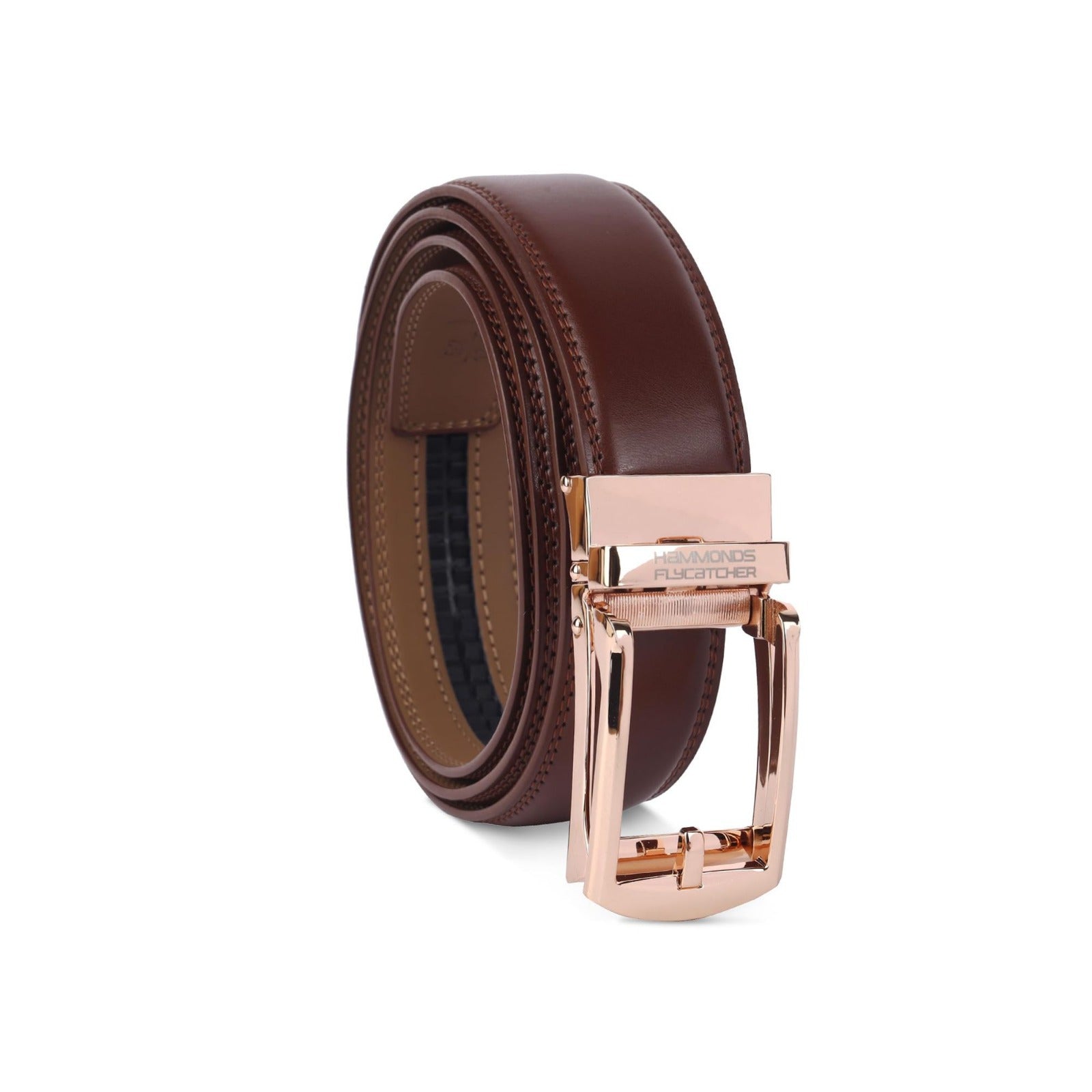 Hammonds Fly Catcher Pure Cow Leather Men’s Belt – Adjustable Formal & Casual Wear (Model BL8012, Brown) - PuriLite