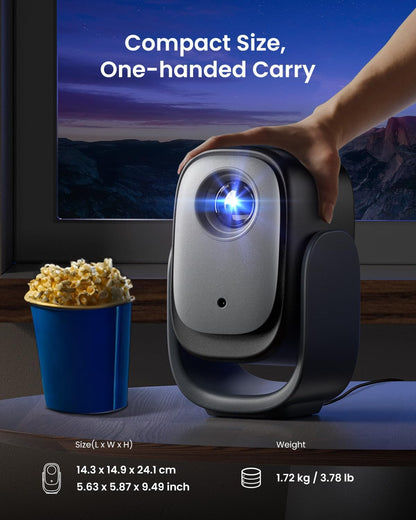 Dangbei N2 mini Projector with WiFi and Bluetooth, Netflix Officially Licensed, 1080P Smart Portable Projector Dolby Audio, Auto Focus, Auto Keystone Correction, Obstacle Avoidance