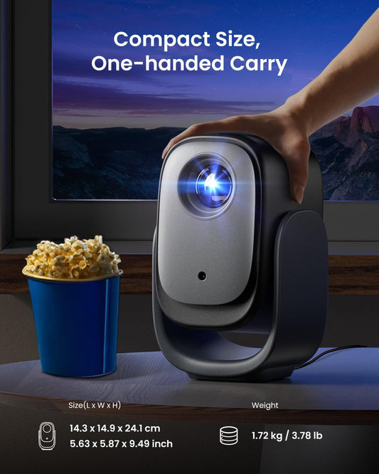 Dangbei N2 mini Projector with WiFi and Bluetooth, Netflix Officially Licensed, 1080P Smart Portable Projector Dolby Audio, Auto Focus, Auto Keystone Correction, Obstacle Avoidance - PuriLite