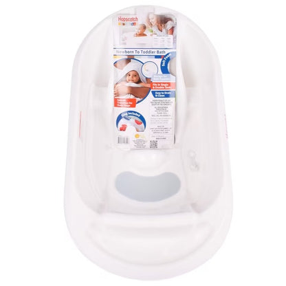 Baby Bathtub for Newborn to Toddler | 3-in-1 Bath Tub with Sling, Non-Slip Design & 31.2-Inch Size