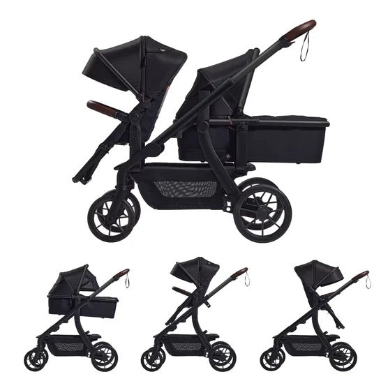 Momcozy Baby Stroller with Car Seat Adapter, 23 Adjustable Configurations, UPF50+ Canopy, 5-Point Harness
