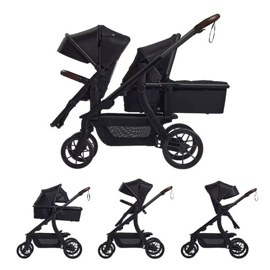 Momcozy Baby Stroller with Car Seat Adapter, 23 Adjustable Configurations, UPF50+ Canopy, 5-Point Harness