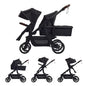 Momcozy Baby Stroller with Car Seat Adapter, 23 Adjustable Configurations, UPF50+ Canopy, 5-Point Harness
