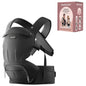Momcozy 2-In-1 Baby Carrier, M-Shaped Seat with X-Shaped Shoulder Strap, Storage Pocket, 0-36 Months, 7-44 lb, Black
