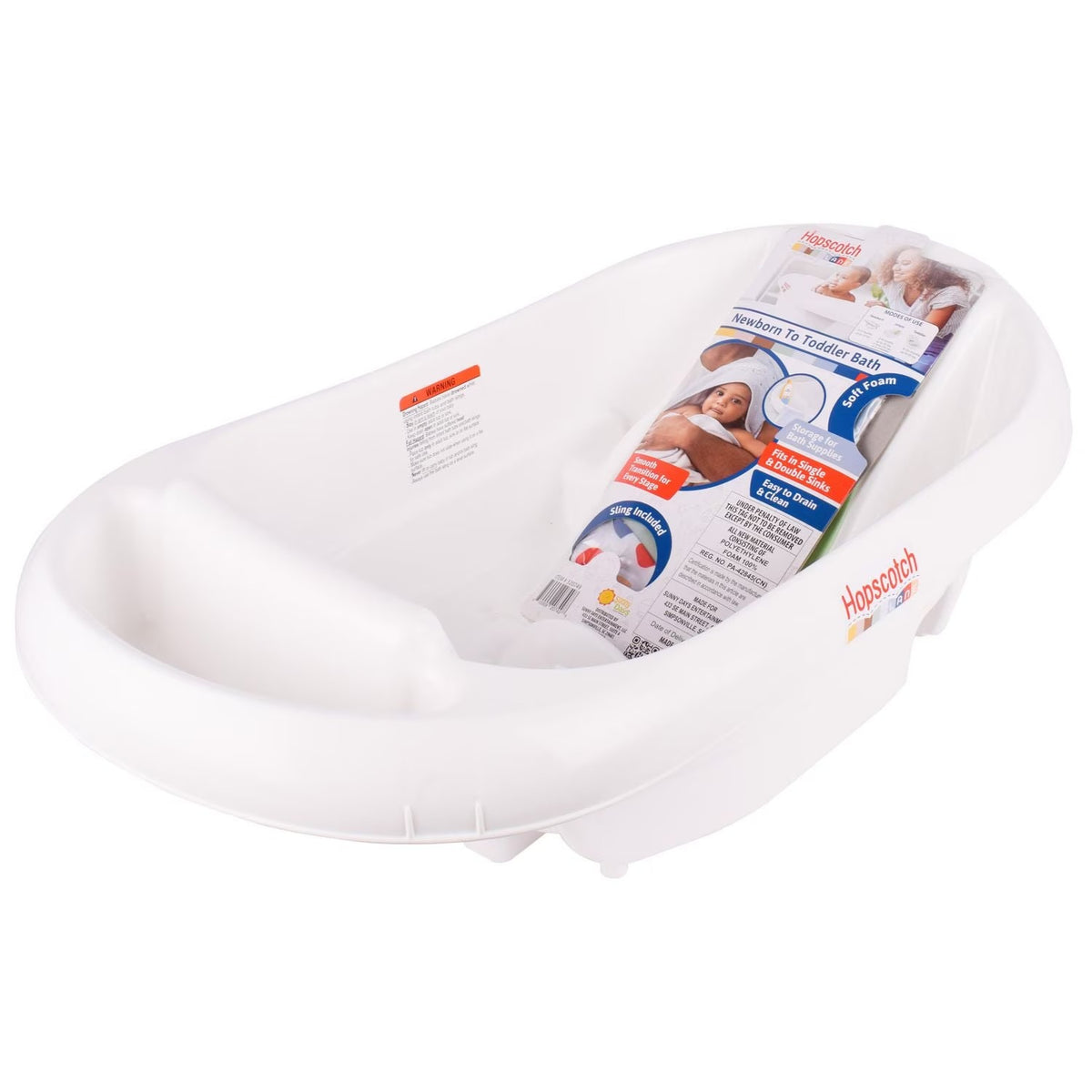 Baby Bathtub for Newborn to Toddler | 3-in-1 Bath Tub with Sling, Non-Slip Design & 31.2-Inch Size