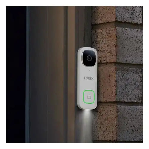 Lorex 2K Wi-Fi Video Doorbell (Wired, 32GB) - White (B451AJD-F)