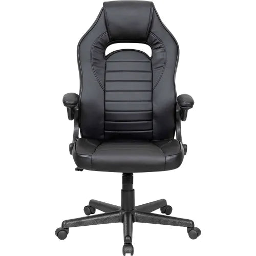 Interion® Antimicrobial Racing Chair, Black