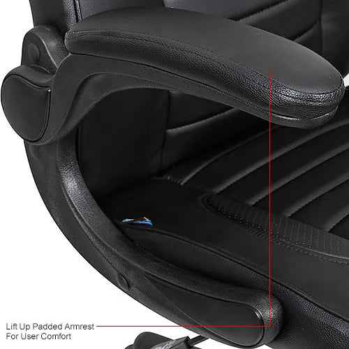 Interion® Antimicrobial Racing Chair, Black