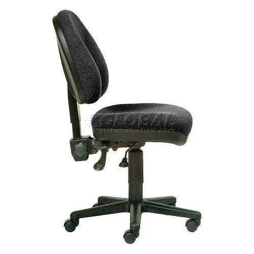 Interion® Task Chair With 17-1/2"H Back, Fabric, Black