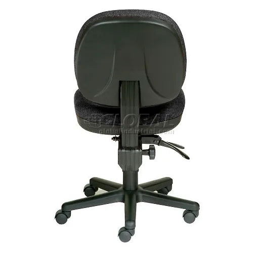 Interion® Task Chair With 17-1/2"H Back, Fabric, Black