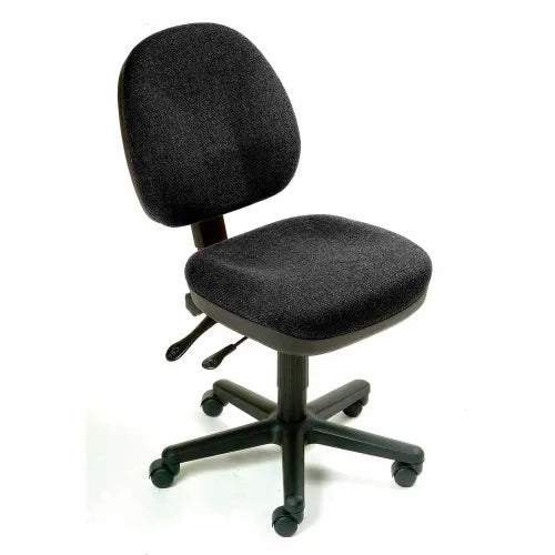 Interion® Task Chair With 17-1/2"H Back, Fabric, Black