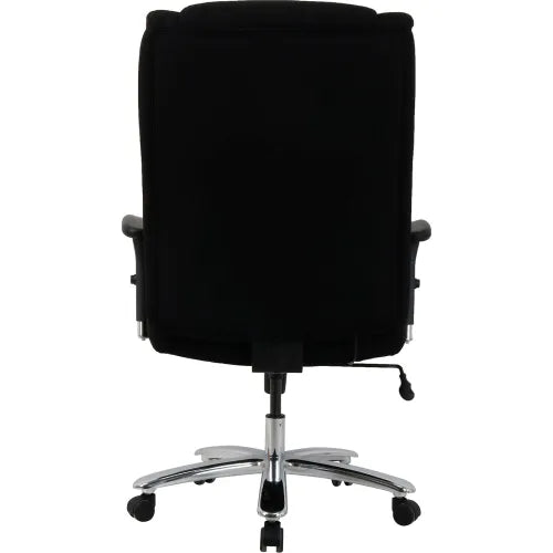 Interion® 24 Hour Big & Tall Chair With High Back & Adjustable Arms, Fabric, Black