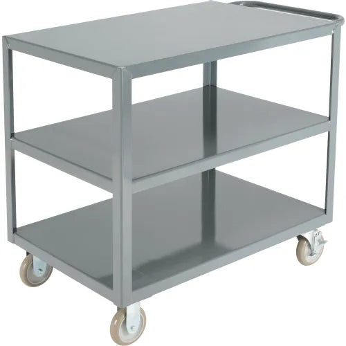 Global Industrial™ Steel Utility Cart w/3 Shelves, 1200 lb. Capacity, 30"L x 18"W x 35"H - PuriLite