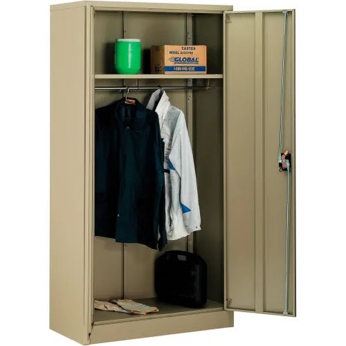 Global Industrial™ Wardrobe Cabinet Easy Assembly 36x18x72 Tan