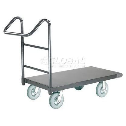 Global Industrial™ Steel Deck Truck 48x30 1200 Lb. Cap. 8" Pneumatic Casters - Ergo Handle