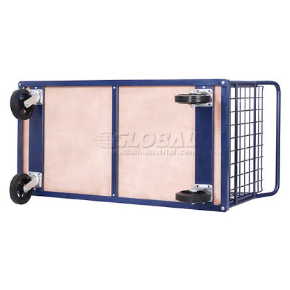 Global Industrial™ Euro Truck With 3 Wire Sides & Wood Deck 60 x 30 2400 Lb. Capacity