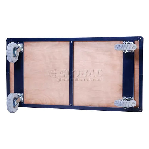 Global Industrial™ Steel Bound Wood Deck Platform Truck 60x30 1200 Lb. Cap. 8" Pneu. Casters