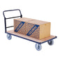 Global Industrial™ Steel Bound Wood Deck Platform Truck 60x30 1200 Lb. Cap. 8" Pneu. Casters