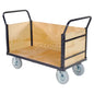 Global Industrial™ Euro Truck With 3 Wood Sides & Deck 60 x 30 1200 Lb. Capacity
