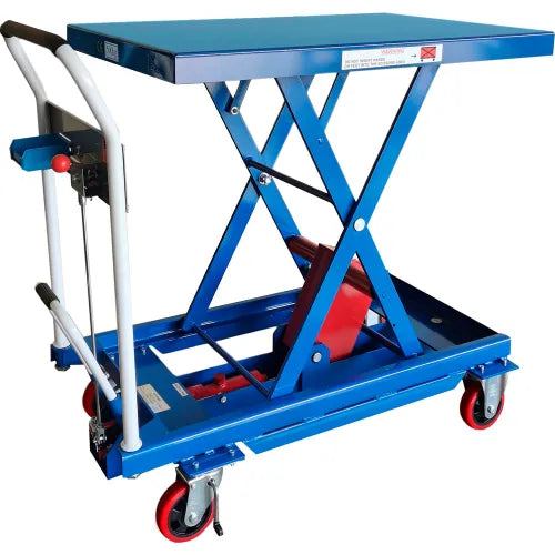 Global Industrial™ Mobile Scissor Lift Table with Hook-on Bin - 1100 Lb. Cap. 36 x 24 Platform