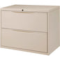 Interion® 2 Drawer Premium Lateral File Cabinet, Legal & Letter Size, 36"W x 18"D x 28"H, Putty