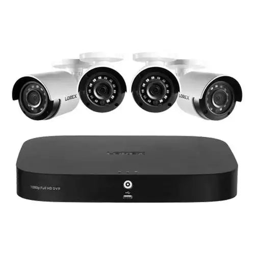 Lorex 8-Channel 1080p 1TB Wired DVR System with 4 Bullet Security Cameras (D24281B-2NA4-E) - PuriLite